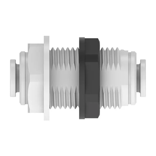John Guest - Polypropylene Bulkhead Union Quick Connect Fitting - White