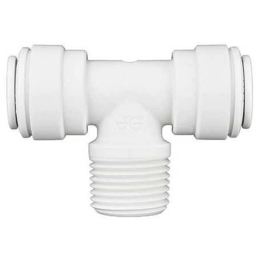 John Guest - Polypropylene Fixed Tee Adapter Quick Connect Fitting - White
