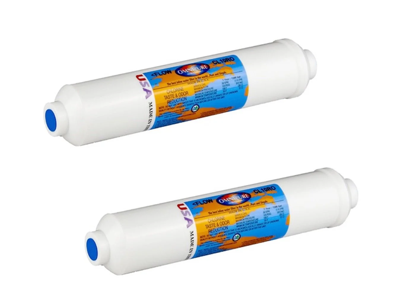 Omnipure - CL10ROT28 - 10" x 2" T40 GAC Acid Washed Coconut Inline Filter - Image 2