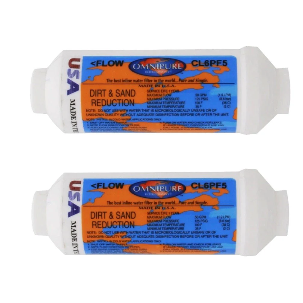 Omnipure - CL6PF5 - 6" x 2" Sediment Inline Filter - 5 Micron - Image 2