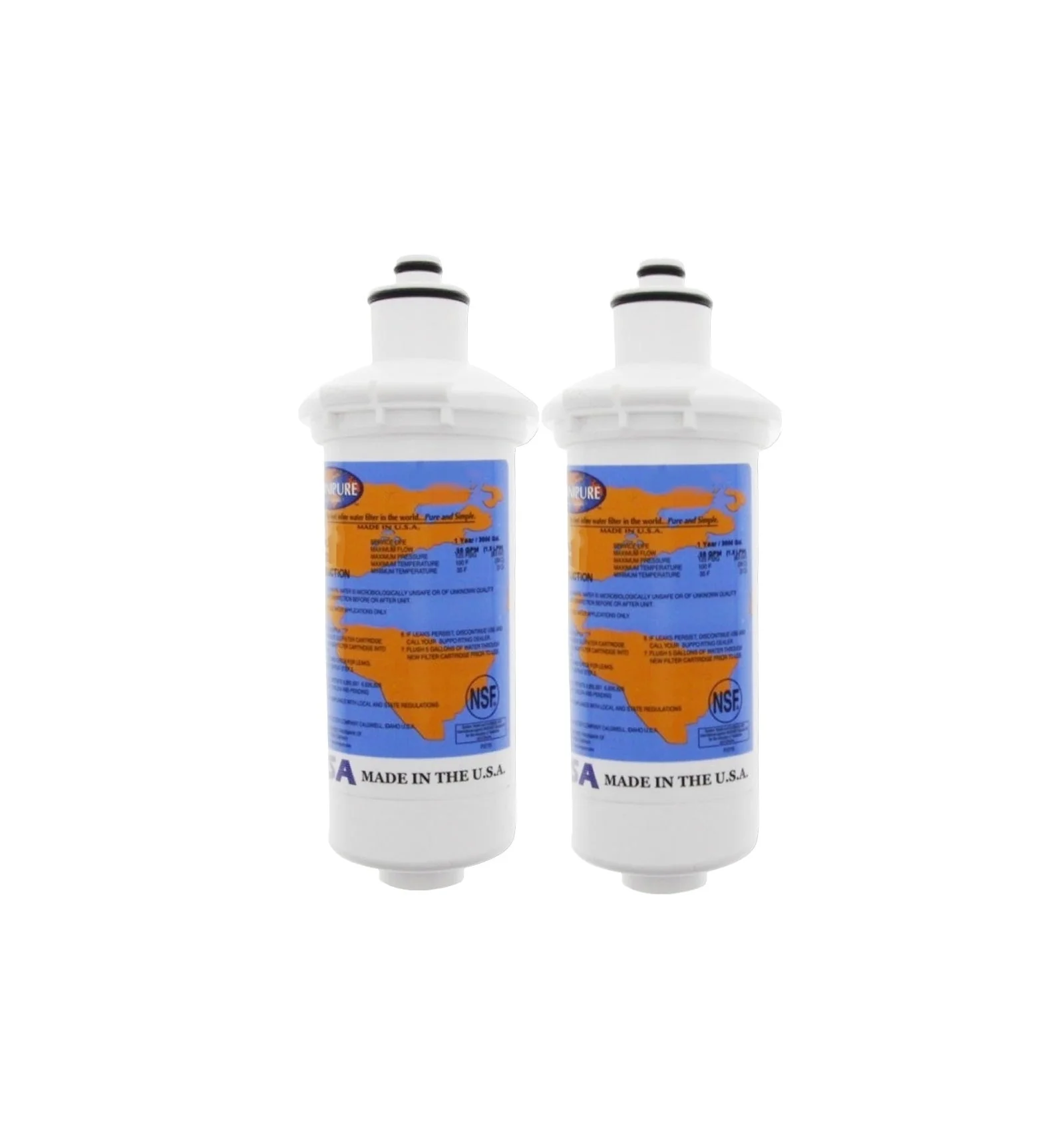Omnipure - E5328 - 6" x 2.5" E-Series T28 GAC Carbon Filter - Image 2