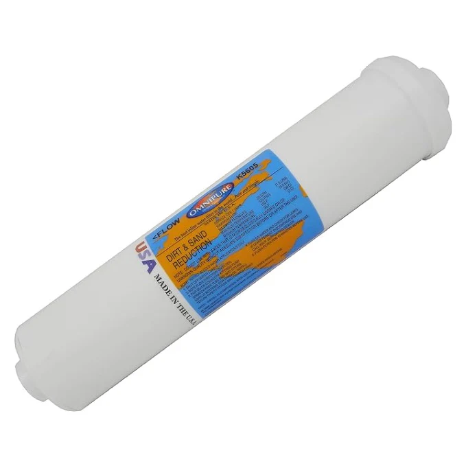 Omnipure - (K5605-JS) - 12" x 2.5" Sediment Inline Filter - 5 Micron