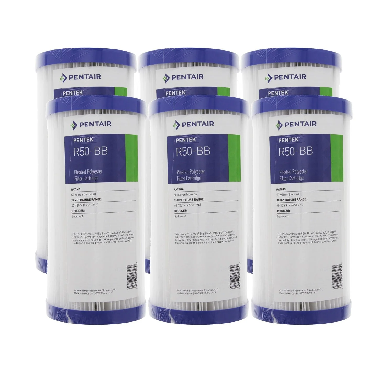 Pentek - R Series 10" x 4.5" Big Blue REUSABLE Pleated Polyester Sediment Filter - Image 4
