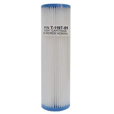 Unicel (T-1197-01-B) 9.75"x2.75" Pleated Polyester 4 Sq. Ft 1 Micron Filter
